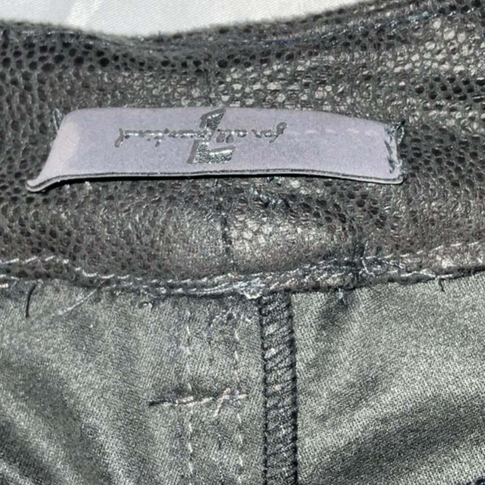 7 For All Mankind Metallic Coated High Rise Skinny Jean 28 Goth Punk Rocker Rave - Picture 11 of 13
